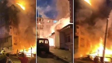 Gecekondu alev topuna döndü